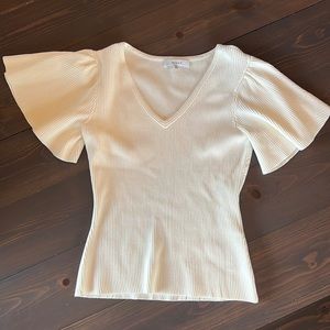Milly, P, shirt with flutter sleeves